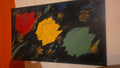 Large Original Panoramic Abstract Oil Painting "Abstract Autumn" (1994) – Signed Lothar