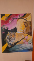 Original Surrealist Oil Painting "The Jungle's Dream" (1993) – Signed Lothar