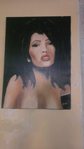 Original Nineties Portrait Oil Painting "Sensual Elegance" (1993) – Signed Lothar